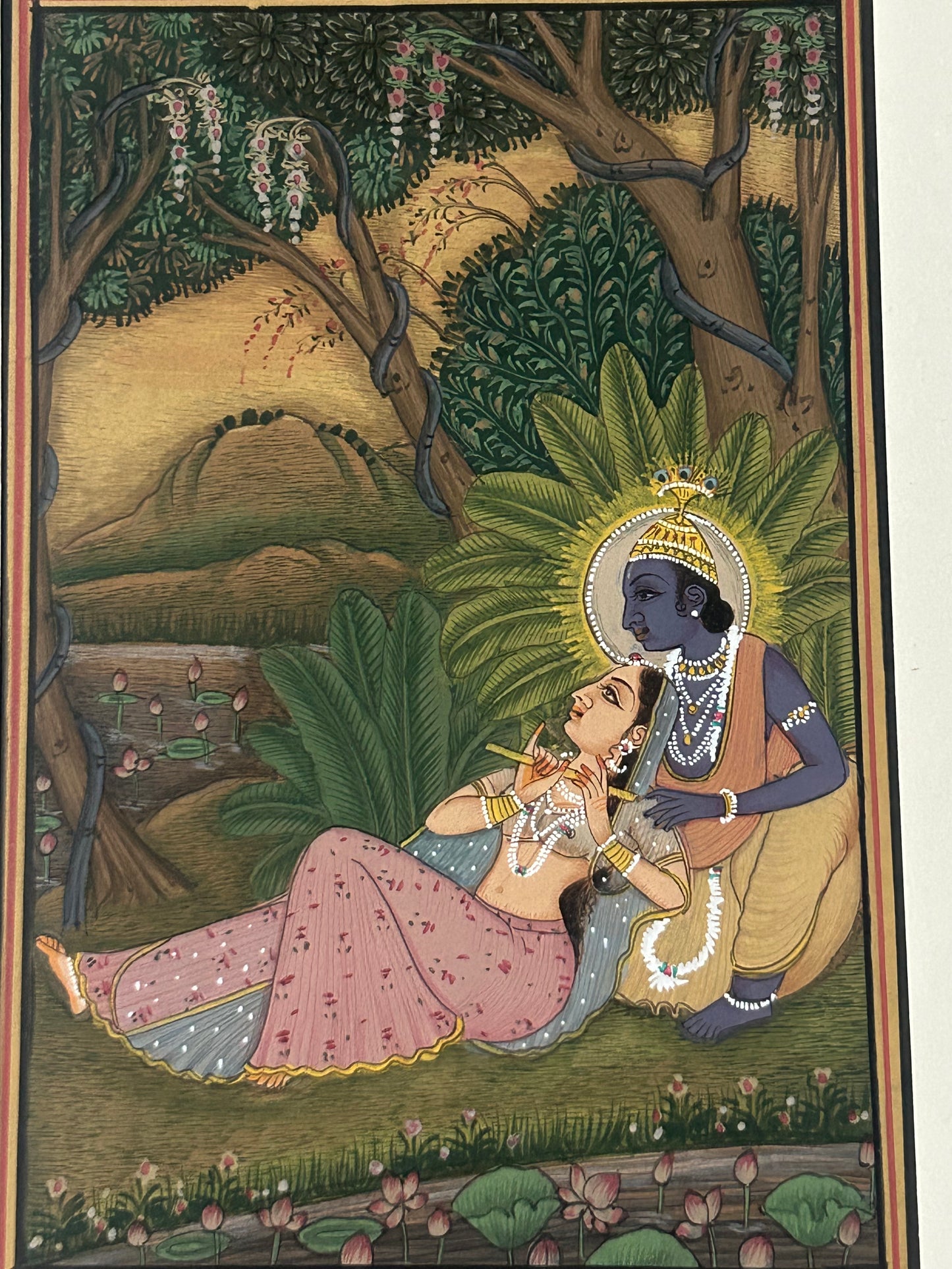 Krishna Miniature paintings with description