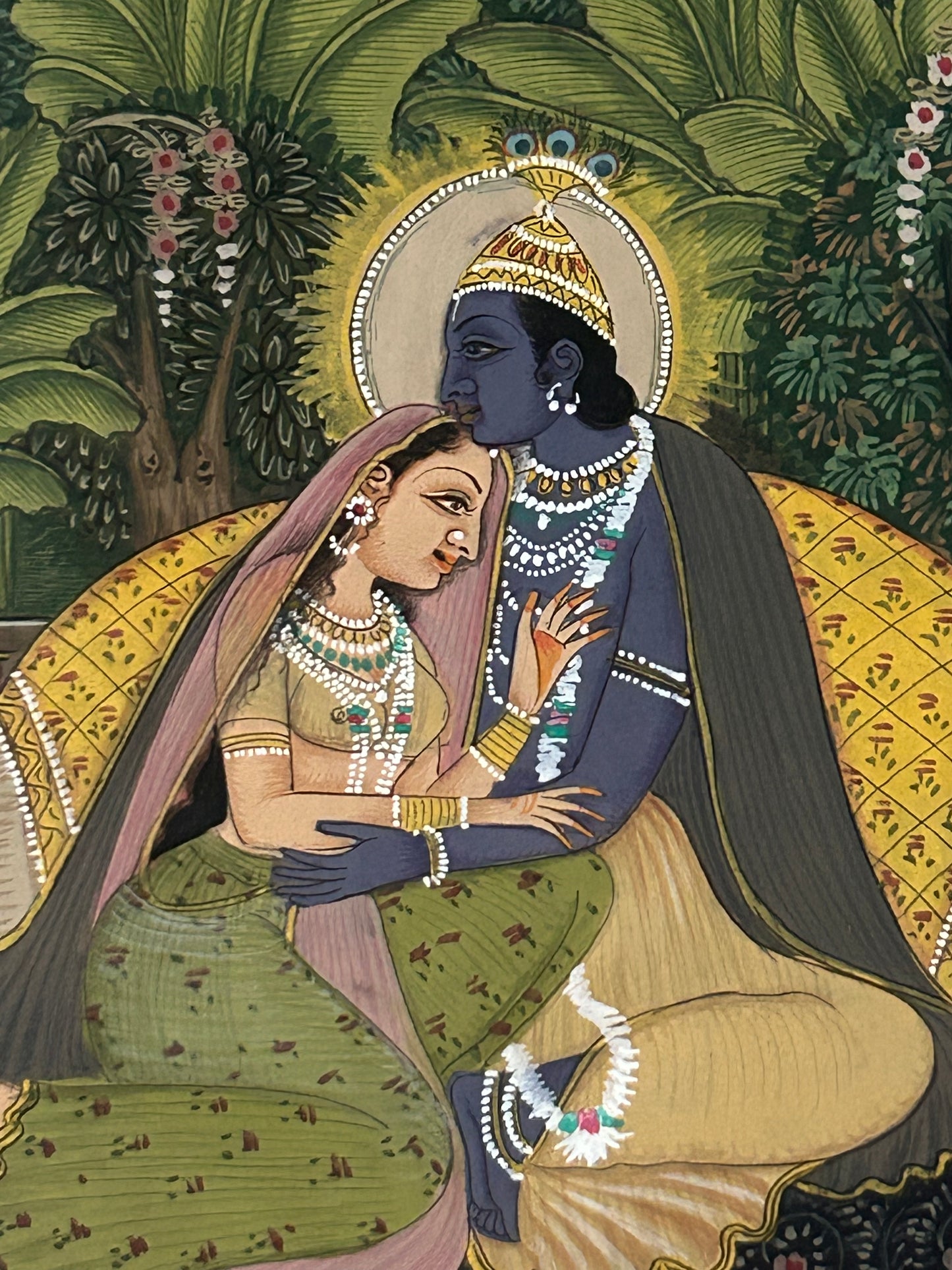 Krishna Miniature paintings with description