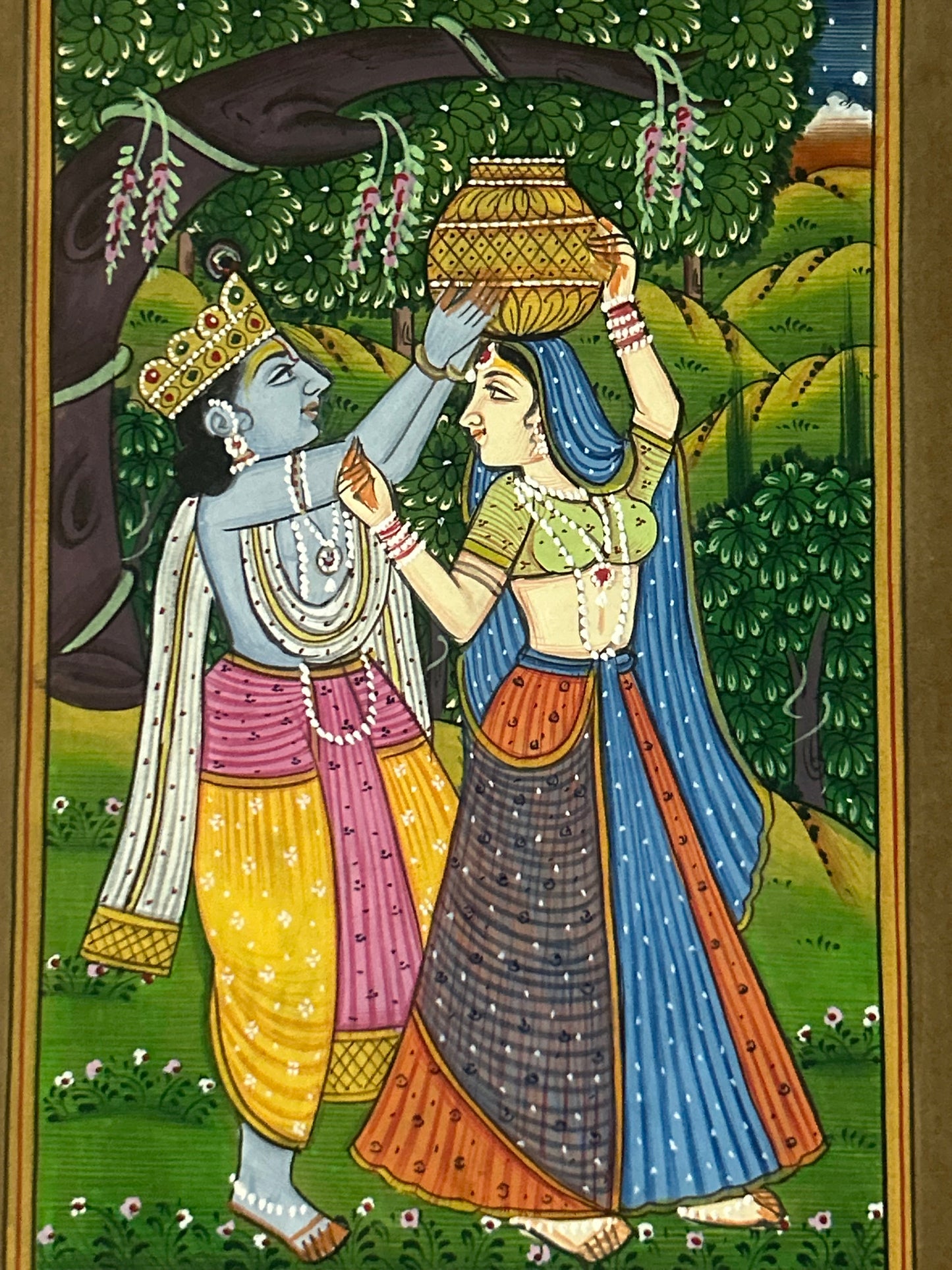 Krishna Miniature paintings with description