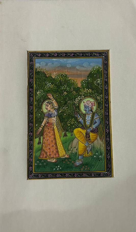 Krishna Indian Miniature Painting