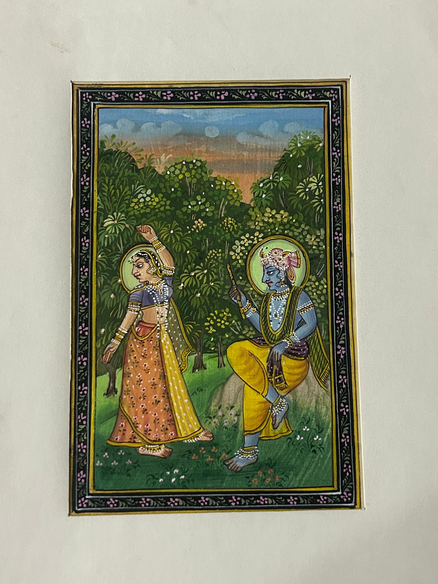 Krishna Indian Miniature Painting