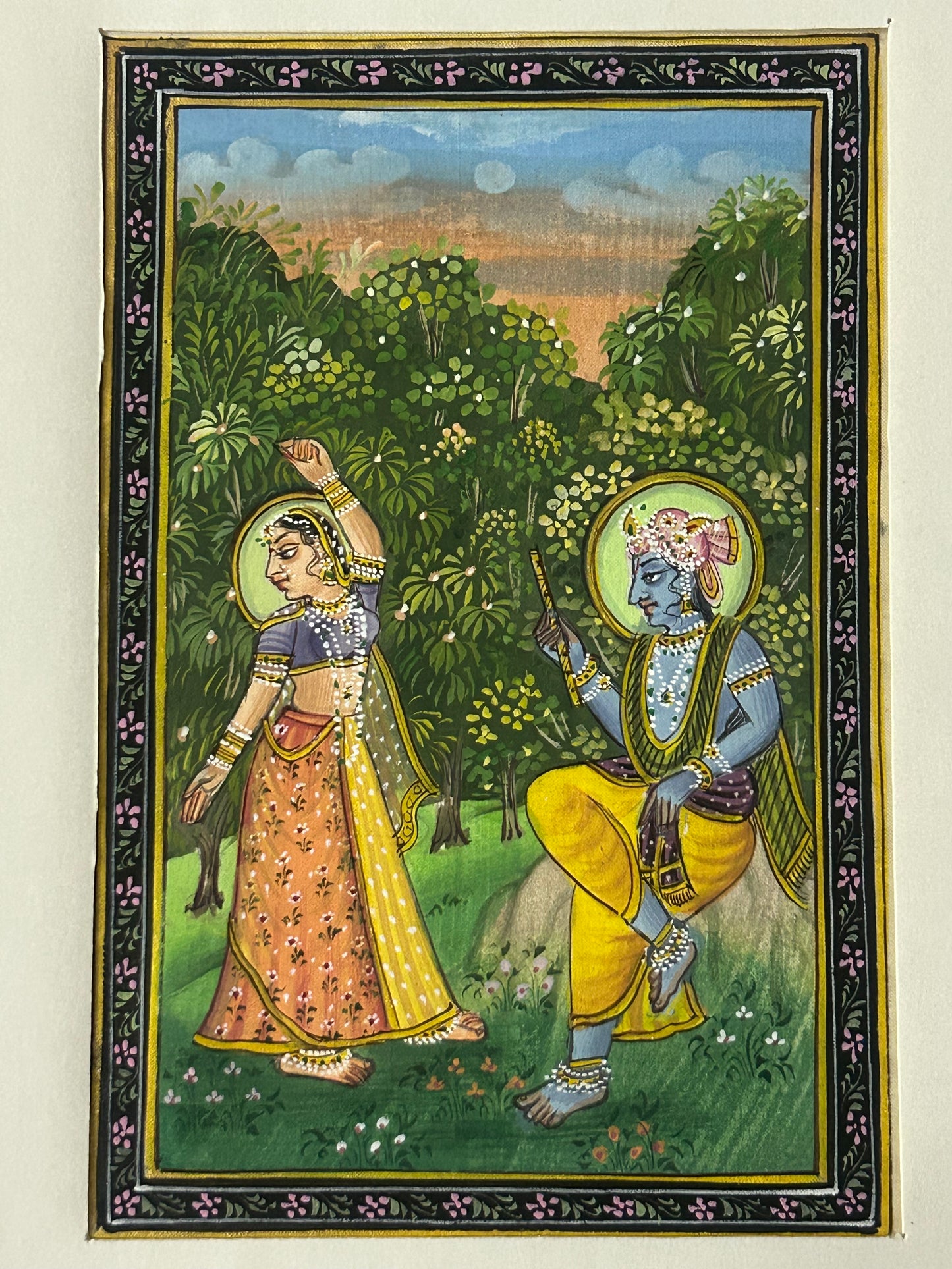 Krishna Indian Miniature Painting