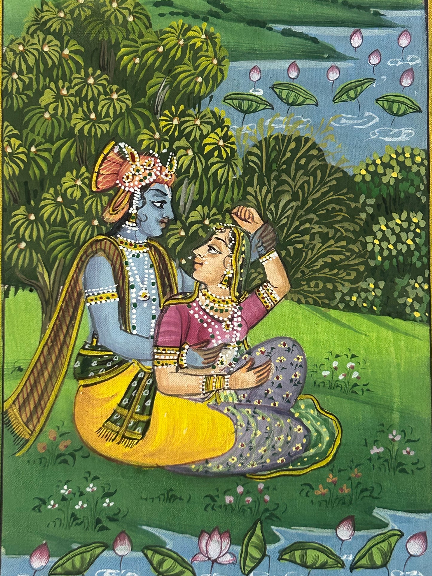 Krishna Indian Miniature Painting