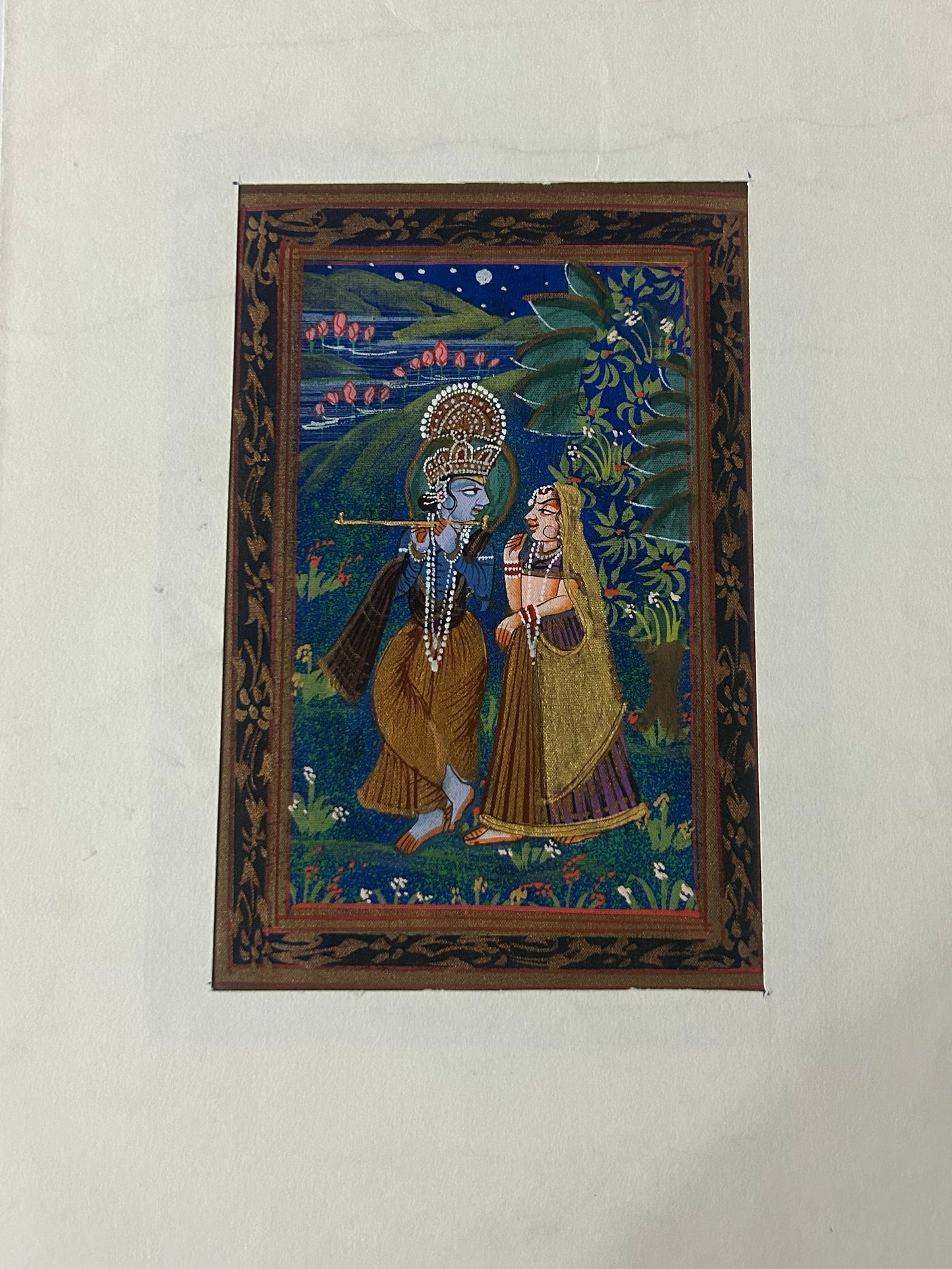 Krishna Indian Miniature Painting