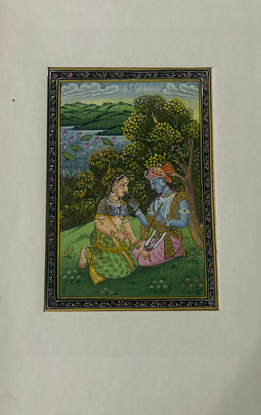 Krishna Indian Miniature Painting