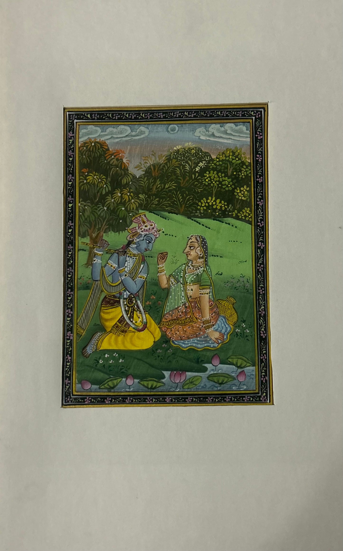 Krishna Indian Miniature Painting
