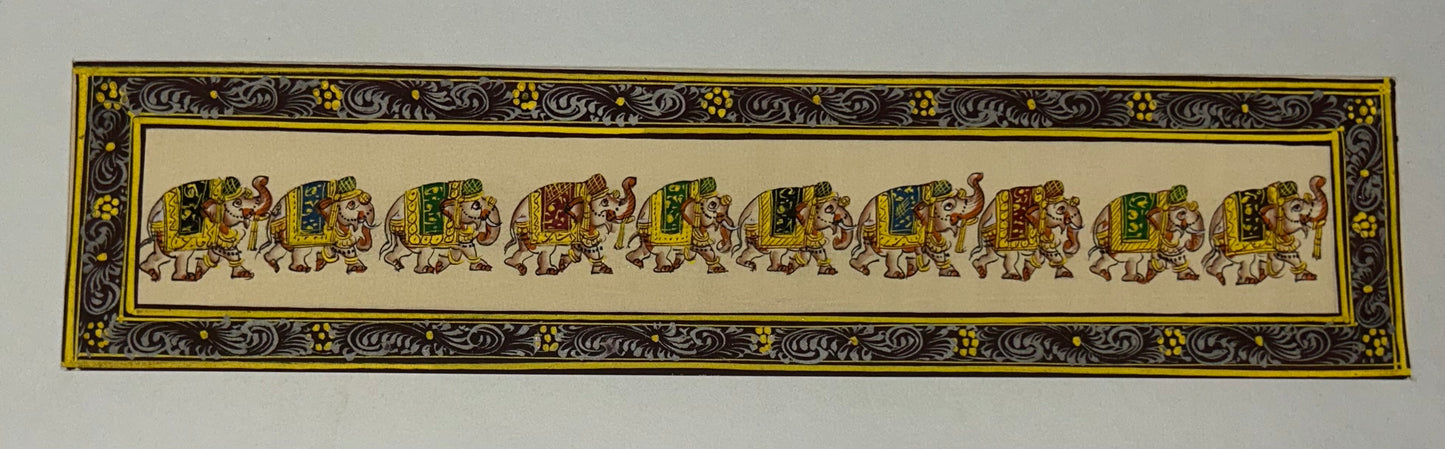 Rajasthani Miniature Border Painting - Royal Animals