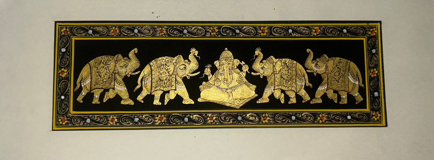 Rajasthani Miniature Border Painting - Royal Animals