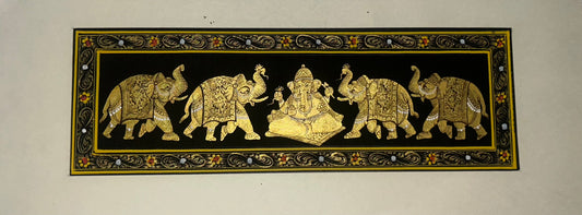 Rajasthani Miniature Border Painting - Royal Animals