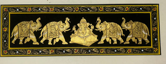 Rajasthani Miniature Border Painting - Royal Animals