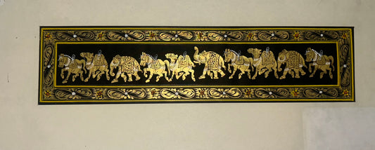 Rajasthani Miniature Border Painting - Royal Animals