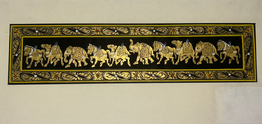 Rajasthani Miniature Border Painting - Royal Animals