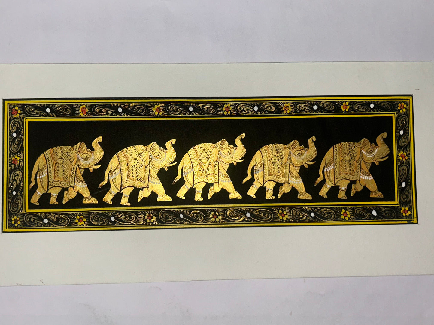 Rajasthani Miniature Border Painting - Royal Animals
