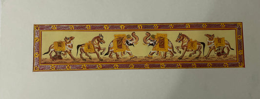 Rajasthani Miniature Border Painting - Royal Animals