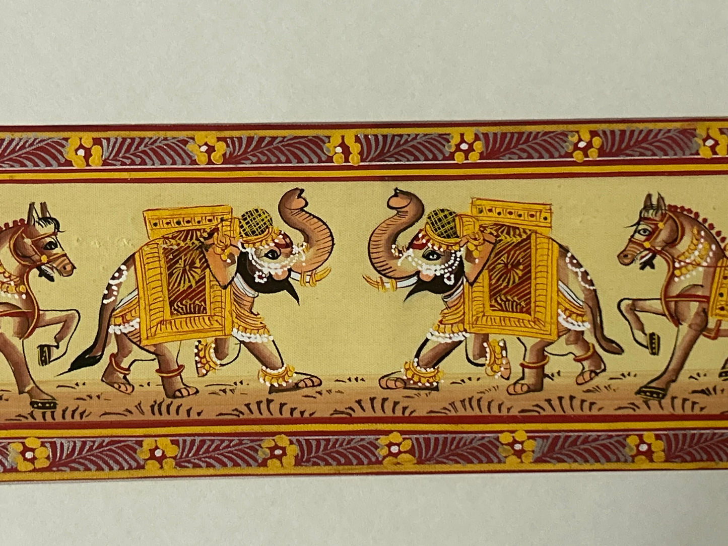 Rajasthani Miniature Border Painting - Royal Animals