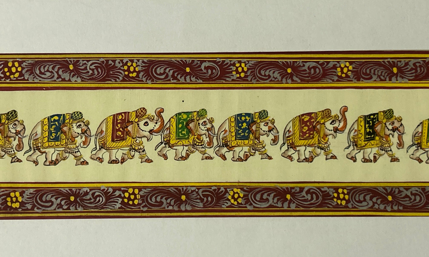Rajasthani Miniature Border Painting - Royal Animals