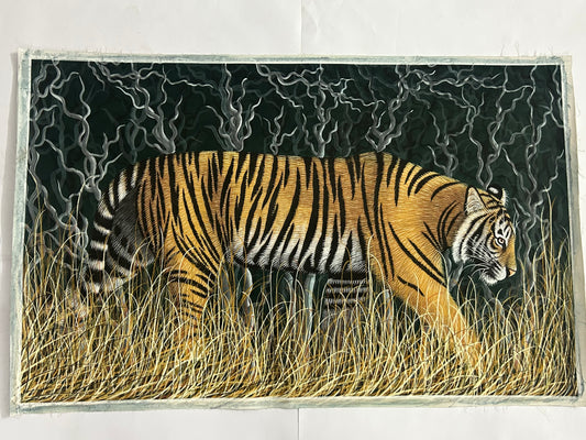 Tiger Portrait Pichwai Painting 1