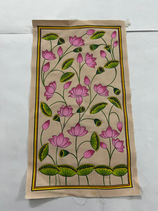 Blooming Harmony: Lotus Garden in Folk Elegance