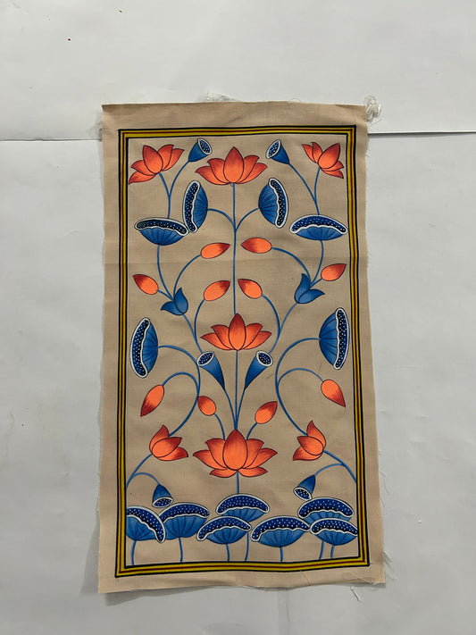 Blooming Harmony: Lotus Garden in Folk Elegance