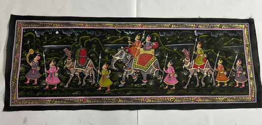 Royal Procession – Traditional Indian Miniature Painting