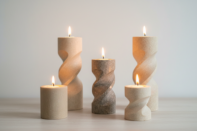 Soapstone Candle Holders